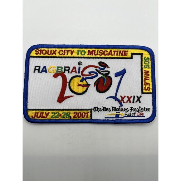 2001 RAGBRAI XXIX Sew on Patch Des Moines Iowa Cycling Biking - Picture 14 of 16